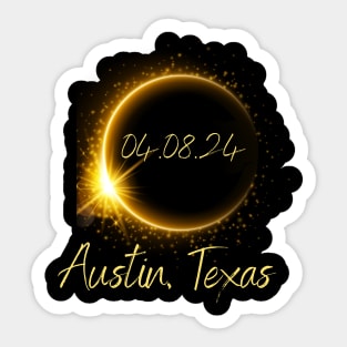 Austin Total Solar Eclipse Sticker